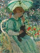 E.Phillips Fox The green parasol oil painting on canvas